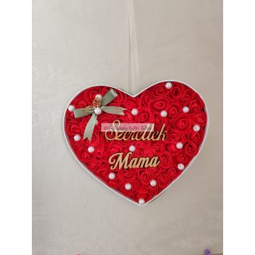 Szülőköszöntő ajándék piros- Nagymamának